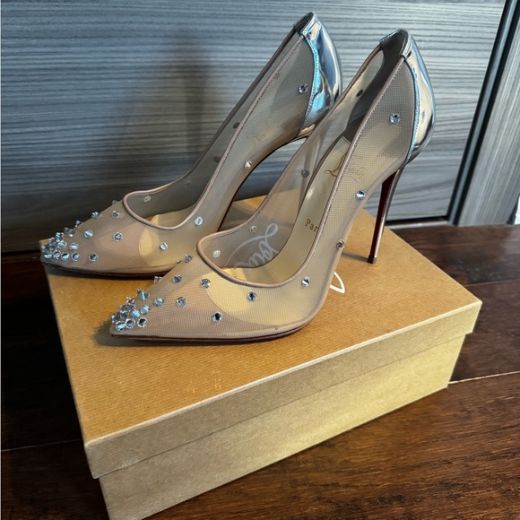 Christian Louboutin Degra 2019 100 Rete/Nappa/SP Pumps-41 - Picture 2 of 15